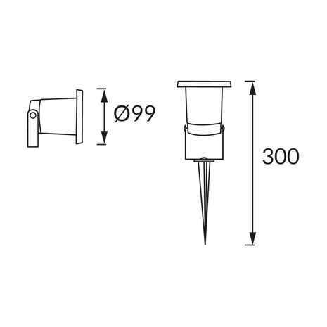 TRAF Prikspot Tuinverlichting Waterdicht (IP65) Gu10 Fitting