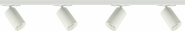 Rail verlichting set van 5 Rail Armatuur met GU10 Fitting - 5 x 5w Led - L:2m - Wit