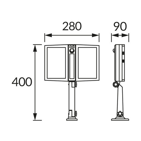 ANGELO - LED SoLAR Tuinverlichting - Wandlamp met Sensor - Zonne-energie - Bewegingssensor - 9W - 1200 Lumen - Helder Wit - ZWART