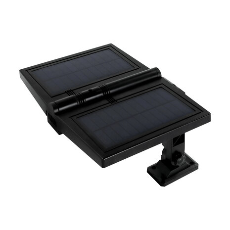 ANGELO - LED SoLAR Tuinverlichting - Wandlamp met Sensor - Zonne-energie - Bewegingssensor - 9W - 1200 Lumen - Helder Wit - ZWART