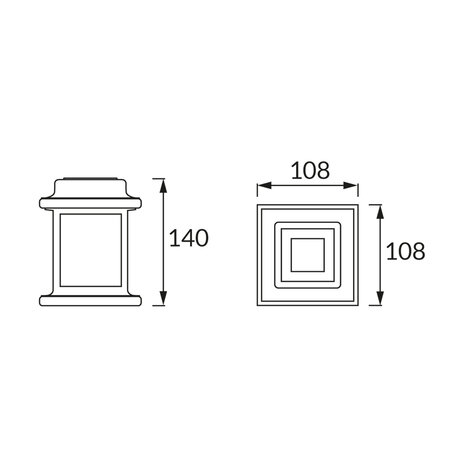 FRED - LED Solar tuinlantaarn Hanglamp / Tafellamp - Tuin balkonlamp - Sfeerlamp - Warm Wit - Zwart