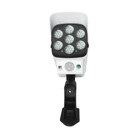 SONO - LED-lamp op zonne-energie, Solar - 5W - IP44 - Helder wit - dummycamera, bewegingssensor - Wit