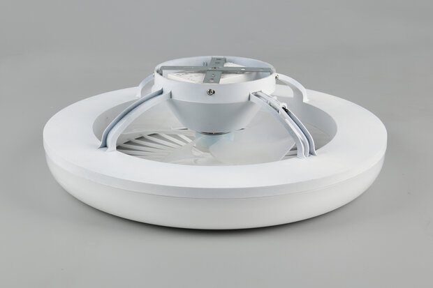 REALITY MORA - Ventilator - Wit - incl. 1x SMD 13 W - Licht apart schakelbaar - Afstandsbediening - Geintegreerde dimmer - Traploos instelbare lichtkleur - Nachtlampje - Plafondbevestiging - 3 snelheidsinstellingen - Timer - Geheugenfunctie