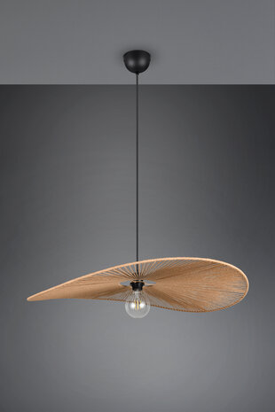 REALITY LAURINE - Hanglamp - Zwart mat - excl. 1x E27 4 W - Plafondbevestiging - In hoogte verstelbaar - Casalum