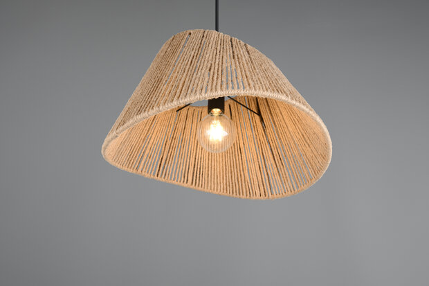 REALITY VALERIE - Hanglamp - Zwart mat - excl. 1x E27 4 W - Plafondbevestiging - In hoogte verstelbaar - Casalum