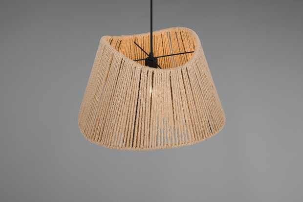 REALITY VALERIE - Hanglamp - Zwart mat - excl. 1x E27 4 W - Plafondbevestiging - In hoogte verstelbaar - Casalum