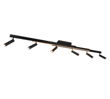 ZENO - Plafond spot- CCT Aanpasbare licht kleuren - 6 x 5.5w + 1 x 18w - Zwart