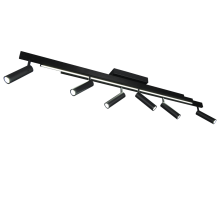 ZENO - Plafond spot- CCT Aanpasbare licht kleuren - 6 x 5.5w + 1 x 18w - Zwart