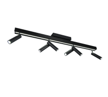 ZENO - Plafond spot- CCT Aanpasbare licht kleuren - 6 x 5.5w + 1 x 18w - Zwart