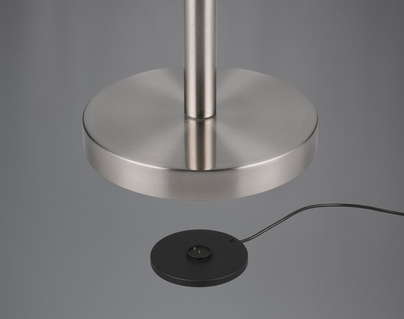 Gomez - Vloerlamp/staandlamp - CCT kleuren Aanpasbare licht kleuren - 3000+4000+6500K - Nikkel Mat