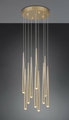 CALA - Hanglamp 10 x SMD 3.8W - CCT 2300+3000+4000K - Goud kleur