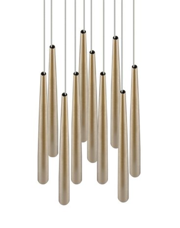 CALA - Hanglamp 10 x SMD 3.8W - CCT 2300+3000+4000K - Goud kleur