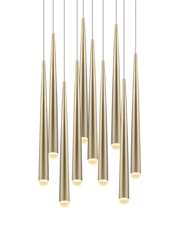 CALA - Hanglamp 10 x SMD 3.8W - CCT 2300+3000+4000K - Goud kleur