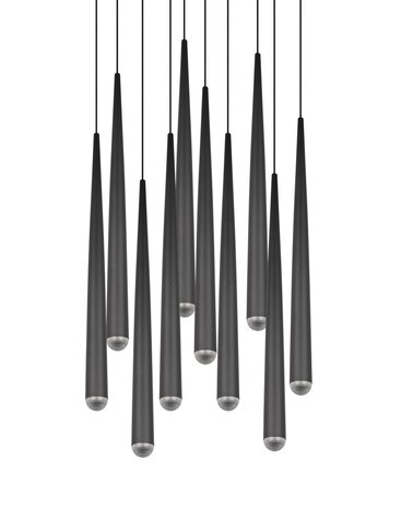 CALA - Hanglamp 10 x SMD 3.8W - CCT 2300+3000+4000K - Zwart kleur