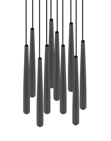 CALA - Hanglamp 10 x SMD 3.8W - CCT 2300+3000+4000K - Zwart kleur