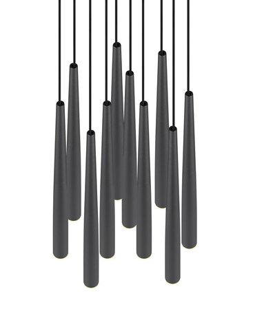 CALA - Hanglamp 10 x SMD 3.8W - CCT 2300+3000+4000K - Zwart kleur