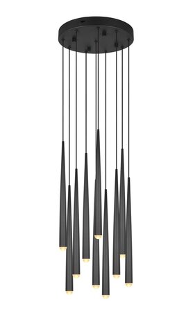 CALA - Hanglamp 10 x SMD 3.8W - CCT 2300+3000+4000K - Zwart kleur