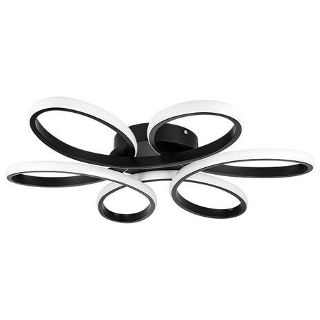 Galaxis Virgo LED Plafondlamp Aanpasbare lichtkleur -  58x10 cm 77W zwart - met afstandbedening