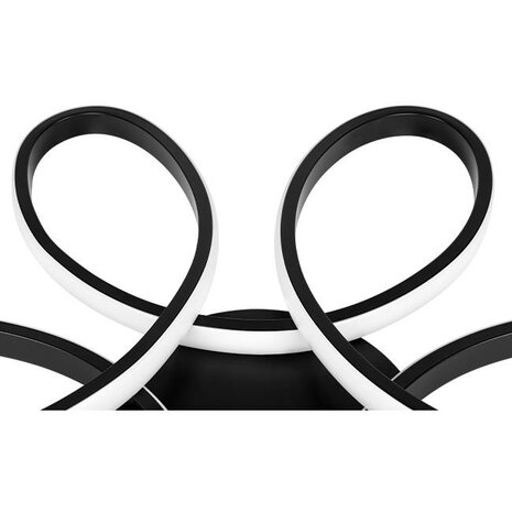 Galaxis Virgo LED Plafondlamp Aanpasbare lichtkleur -  58x10 cm 77W zwart - met afstandbedening