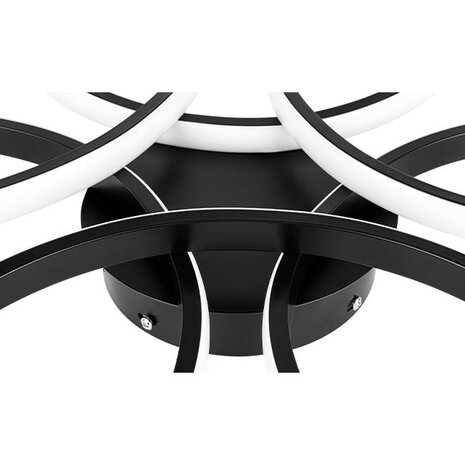 Galaxis Virgo LED Plafondlamp Aanpasbare lichtkleur -  58x10 cm 77W zwart - met afstandbedening