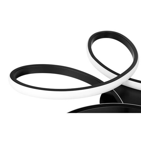 Galaxis Virgo LED Plafondlamp Aanpasbare lichtkleur -  58x10 cm 77W zwart - met afstandbedening