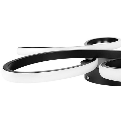 Galaxis Virgo LED Plafondlamp Aanpasbare lichtkleur -  58x10 cm 77W zwart - met afstandbedening