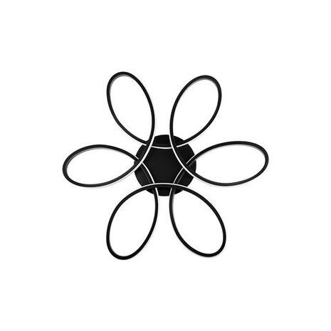 Galaxis Virgo LED Plafondlamp Aanpasbare lichtkleur -  58x10 cm 77W zwart - met afstandbedening