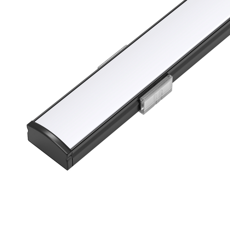 1 meter Surface Aluminium Profiel voor LED Strip Multifunctioneel Gebruik Zwart