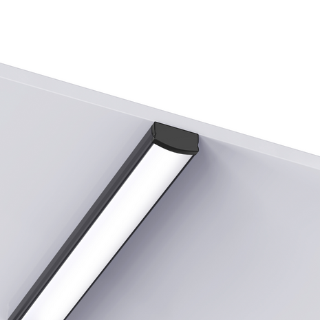 1 meter Surface Aluminium Profiel voor LED Strip Multifunctioneel Gebruik Zwart