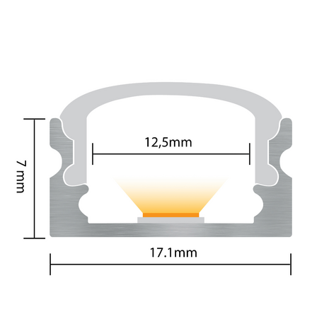 2 meter Oppervlakte Aluminium Profiel voor LED Strip Multifunctioneel Gebruik ALU