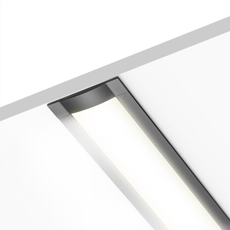 2 meter Verzonken Aluminium Profiel voor LED Strip Multifunctioneel Gebruik, MDF, Gipsplaat, Tegel Zwart