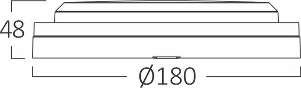 Bulkhead - LED Plafondlamp - Keuken / Badkamer / Woonkamer / Tuin - &Oslash;18 - 12W - CCT Aanpasbare kleuren 3000K 4000K 6000K - Wit - Opbouw - Rond - IP65