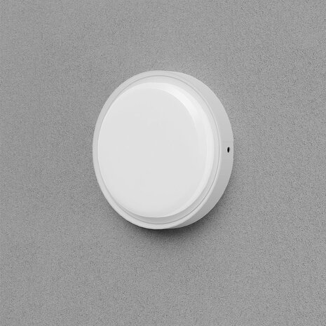 Bulkhead - LED Plafondlamp - Keuken / Badkamer / Woonkamer / Tuin - &Oslash;18 - 12W - CCT Aanpasbare kleuren 3000K 4000K 6000K - Wit - Opbouw - Rond - IP65