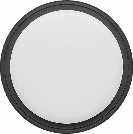 Bulkhead - LED Plafondlamp - Keuken / Badkamer / Woonkamer / Tuin - &Oslash;22 - 18W - CCT Aanpasbare kleuren 3000K 4000K 6000K - Zwart - Opbouw - Rond - IP65