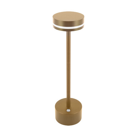 TALIA Led - Tafellamp Oplaadbaar &ndash; Draadloos en dimbaar &ndash; CCT - Warm wit / Daglicht / koud wit - Moderne touch lamp &ndash; Nachtlamp Slaapkamer &ndash; 35 cm &ndash; Goud kleur