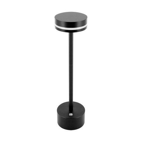 TALIA Led - Tafellamp Oplaadbaar &ndash; Draadloos en dimbaar &ndash; CCT - Warm wit / Daglicht / koud wit - Moderne touch lamp &ndash; Nachtlamp Slaapkamer &ndash; 35 cm &ndash; Zwart kleur