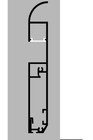 Aluminium Led PLINT profiel - Wit - Wandmontage - voor Ledstrips - 2m - 13x84 mm