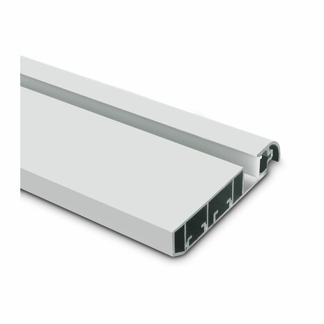 Aluminium Led PLINT profiel - Wit - Wandmontage - voor Ledstrips - 2m - 13x84 mm