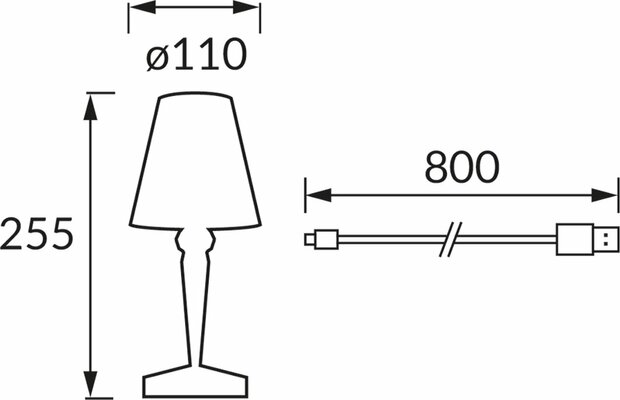 DABI LED Kristal lamp - Nachtlamp - Tafellamp - Sfeerlamp &ndash; Aanpasbare Licht kleuren warm wit/koud wit &ndash; Touch Switch - Oplaadbaar