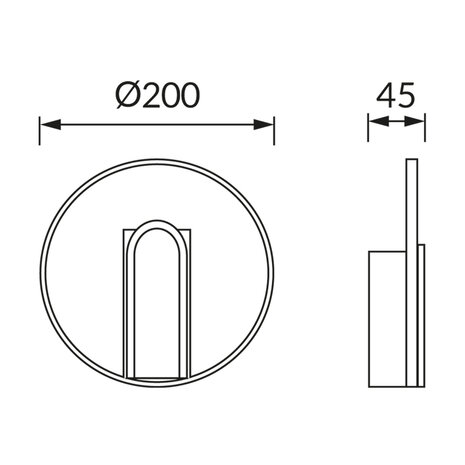MORIS LED C - Wandlamp - 6w - 730 Lumen - 4200K daglicht wit - Rond - Zwart