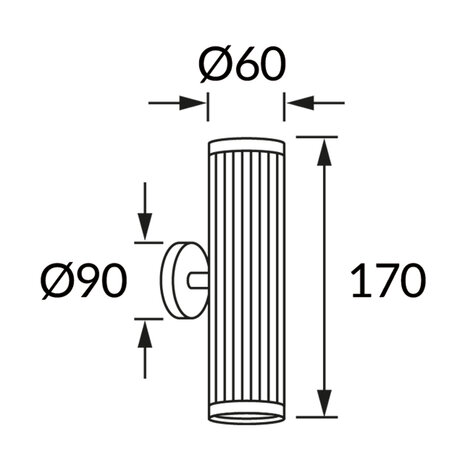 FRIDA - Wandlamp - Up en Downlight - 2 X GU10 Fitting - Rond - Wit - Zilver