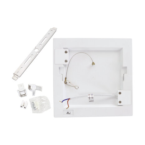 OLGIERD - LED Plafondlamp met Bewegingssensor + Dag en Nacht Sensor - 12W - 1580 Lumen - Aanpasbare Kleur CCT - 360&deg; Zichthoek - Opbouw/Inbouw - Vierkant - Mat Wit - 175 mm