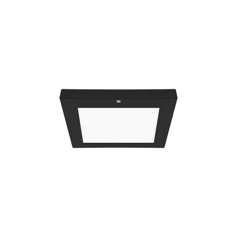 OLGIERD - LED Plafondlamp met Bewegingssensor + Dag en Nacht Sensor - 12W - 1580 Lumen - Aanpasbare Kleur CCT - 360&deg; Zichthoek - Opbouw/Inbouw - Vierkant - Mat Zwart - 175 mm
