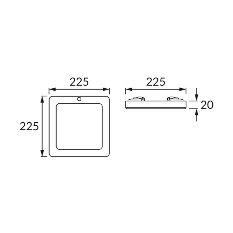 OLGIERD - LED Plafondlamp met Bewegingssensor + Dag en Nacht Sensor - 18W - 2310 Lumen - Aanpasbare Kleur CCT - 360&deg; Zichthoek - Opbouw/Inbouw - Vierkant - Mat Zwart - 225 mm