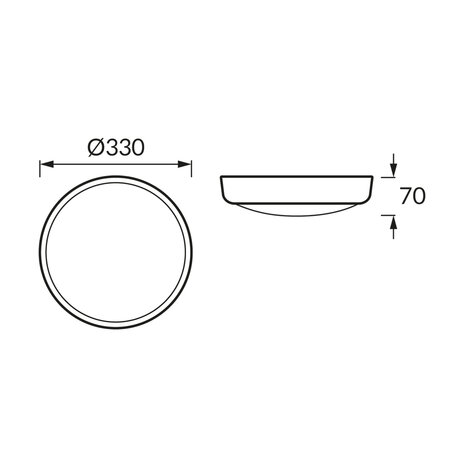 GOLIAT - Led Plafondlamp - Keuken/Badkamer/Buiten - Aanpasbare kleur CCT - Aanpasbare watt 15/20/25w - Aanpasbare bewegingssensor (met of zonder)- 3050 Lumen - Wit - 330mm - IP54