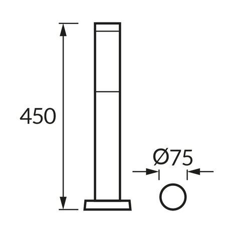 TUBER - Tuinverlichting - Staande Buitenlamp - Luxery Staandelamp - 1 X E27 Fitting - Zwart - Metaal - 45cm