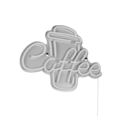 Neon Lamp Coffee - Incl. Ophanghaakjes - Neon Sign - Neon Verlichting - Neon Led Lamp - Wandlamp