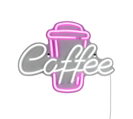 Neon Lamp Coffee - Incl. Ophanghaakjes - Neon Sign - Neon Verlichting - Neon Led Lamp - Wandlamp