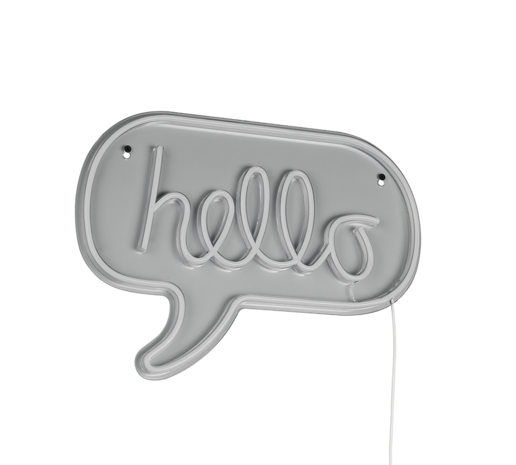 Neon Lamp HELLO - Incl. Ophanghaakjes - Neon Sign - Neon Verlichting - Neon Led Lamp - Wandlamp