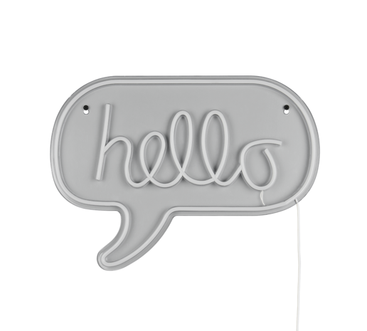 Neon Lamp HELLO - Incl. Ophanghaakjes - Neon Sign - Neon Verlichting - Neon Led Lamp - Wandlamp